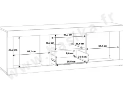 Online Basika Baccio chene artisan / blanc mat