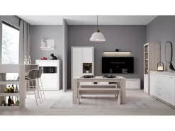 Discount Basika Baccio chene cendré/blanc brillant