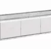 Sale Basika Clotilda marbré blanc/laqué blanc