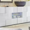 Shop Basika Damier blanc brillant