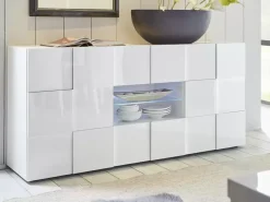 Shop Basika Damier blanc brillant