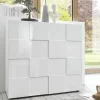 Store Basika Damier blanc brillant