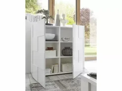 Store Basika Damier blanc brillant