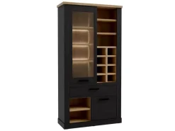Discount Basika Duro salle à manger chene riviera/chene noir