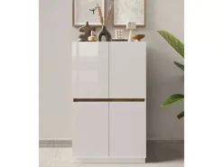 Hot Basika Fantasy blanc laqué/chene foncé