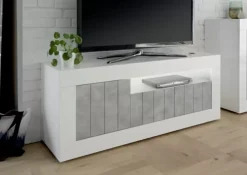 Sale Basika Ferrara laqué blanc/béton