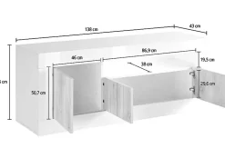 Sale Basika Ferrara laqué blanc/béton