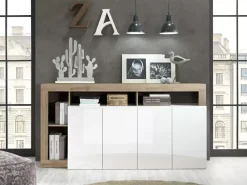 Shop Basika Fribourg laqué blanc/chene