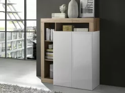 Sale Basika Fribourg laqué blanc/chene