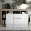 Sale Basika Fribourg laqué blanc/chene