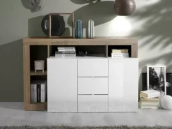 Sale Basika Fribourg laqué blanc/chene