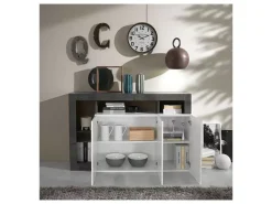 Shop Basika Fribourg laqué blanc/oxyde noir