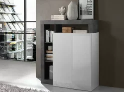 Outlet Basika Fribourg laqué blanc/oxyde noir