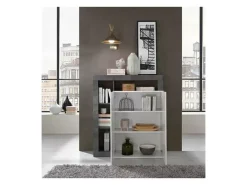 Outlet Basika Fribourg laqué blanc/oxyde noir