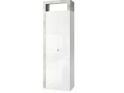 Best Sale Basika Fribourg meuble d'entrée blanc brillant/béton