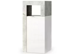 Flash Sale Basika Fribourg meuble d'entrée blanc brillant/béton