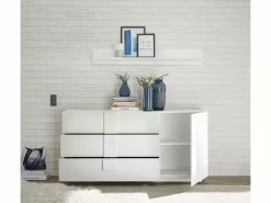 Store Basika Kaspi blanc brillant