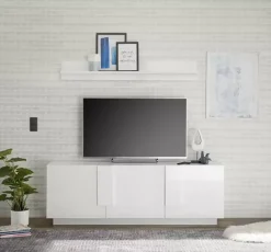 Store Basika Kaspi blanc brillant