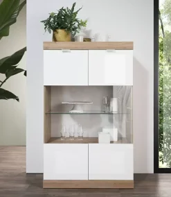Outlet Basika Lime chene cadiz/blanc brillant