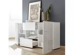 Cheap Basika Miranda laqué blanc sérigraphié