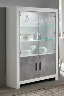 New Basika Modena laquée blanc/béton