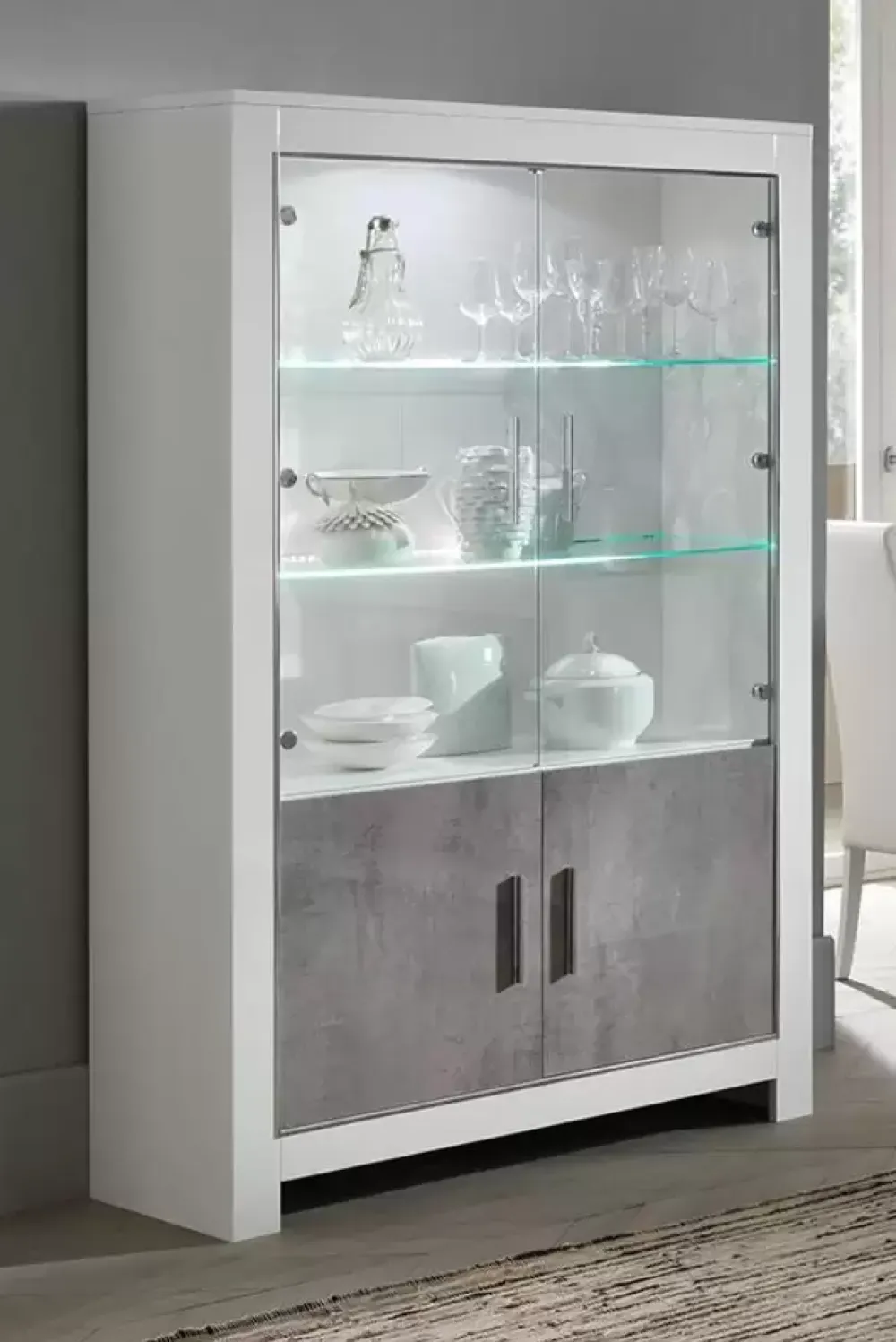 New Basika Modena laquée blanc/béton