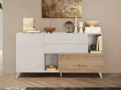 Clearance Basika Monaco blanc brillant/chene