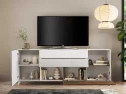Clearance Basika Monaco blanc brillant/chene foncé