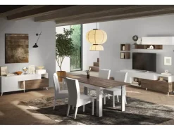 Sale Basika Monaco blanc brillant/chene foncé