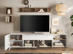 Clearance Basika Monaco blanc brillant/chene foncé