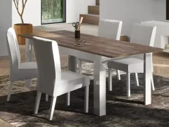 New Basika Monaco blanc brillant/chene foncé