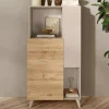 Store Basika Monaco gris clair/chene