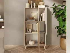 Store Basika Monaco gris clair/chene