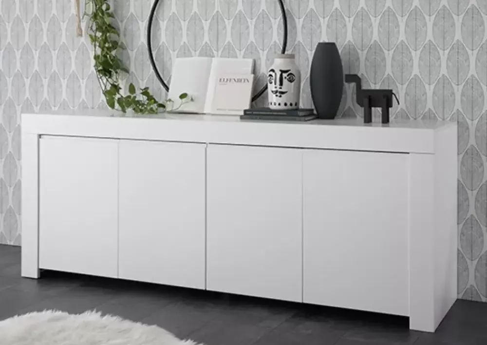 Outlet Basika Rapallo blanc laqué mat