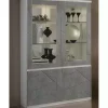 Store Basika Roma laqué blanc/marbré gris