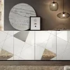 Sale Basika Victoria laqué blanc brillant avec miroir