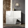 Shop Basika Victoria laqué blanc brillant avec miroir