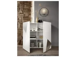 Shop Basika Victoria laqué blanc brillant avec miroir