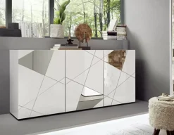 Best Basika Victoria laqué blanc brillant avec miroir