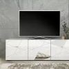 Online Basika Victoria laqué blanc brillant avec miroir